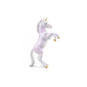 FIGURINE - PERSONNAGE figurine licorne poulain blanc/rose 7 x 12 cm