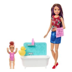 POUPON Barbie Famille coffret Heure du Bain poupée Skippe