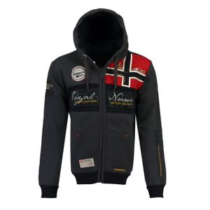 mod/èle Feretico S-XXXL Existe en 5 Coloris Geographical Norway Sweat /à Capuche en Molleton et col zipp/é pour Homme