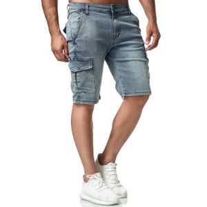 SHORT Jeans hommes Cargo Shorts, Pantalons bermudas d'ét
