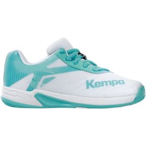 CHAUSSURES DE HANDBALL Chaussures de handball enfant Kempa Wing 2.0  - blanc/aqua - 35
