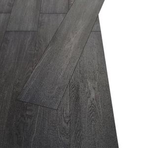 SOLS PVC L-5738-Pwshymi-Planches de plancher PVC Non auto-adhésif 5,26 m² Noir et blanc