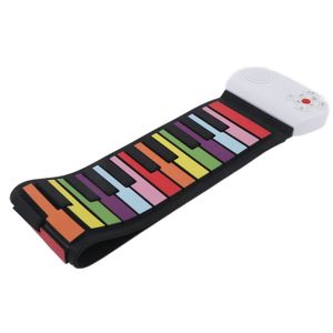 PIANO Zerone Piano à clavier flexible Roll Up Piano 49 Touches Enfants Flexible Arc-En-Clavier Instrument de Musique Pliant Portable