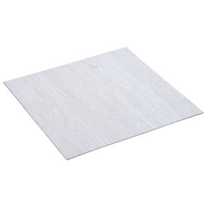 SOLS PVC Planches de plancher autoadhésives/revêtements de sol - 30,5 x 30,5 cm 5,11 m² - PVC - Blanc  KAI