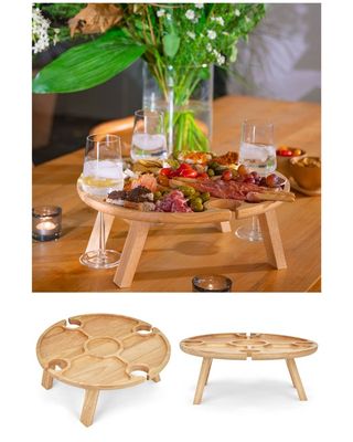 Lot De 2 Plateaux Rectangulaires En Bois Noir - 32 X 20 X 2 Cm - Pour Apéritif, Thé, Rangement Ou Décoration