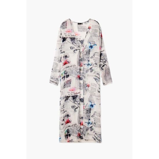 Blouse Desigual SALINA - Motif Mandala Blanc, Taille XS à 2XL, Promo -55%