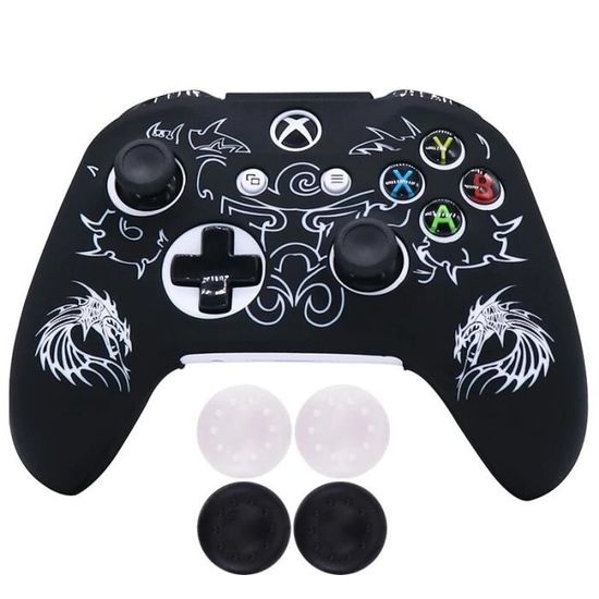 Coque Arrière De Remplacement Pour Manette Xbox One - Blanc Et Noir - Protège Les Piles