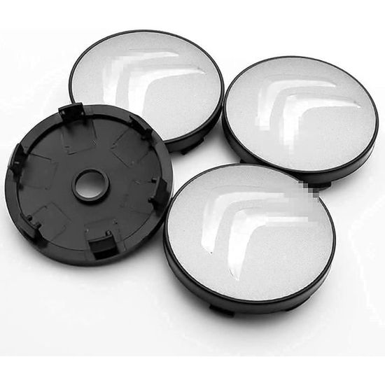 Cache Moyeu Roue Peugeot 56mm Noir - Lot De 4 Pièces - Protection Boulons Et Anti-rouille - Pour Jantes