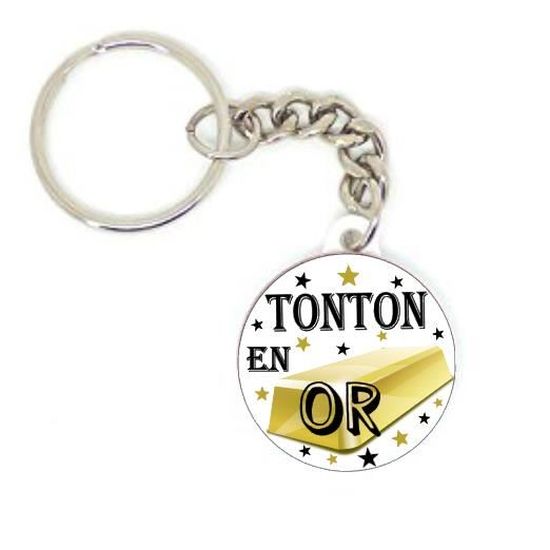 Porte clé badge TONTON en OR idée cadeaux original PERSONNALISÉ ONCLE TATA  Noir - Cdiscount Bagagerie - Maroquinerie