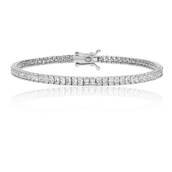 Bracelet - Argent 925/1000, oxyde de zirconium & quartz