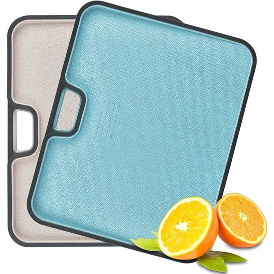 Smyidel Lot De 3 Planches à Découper Plastique Antidérapantes Avec Poignée Et Rainure à Jus - Grandes, Moyennes Et Petites