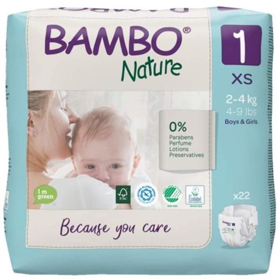 Bambo Nature Premium Eco Couches Pour Nouveau Ne Taille 1 2 4kg Cdiscount Puericulture Eveil Bebe