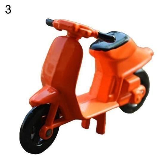 Jaune et blanc plastique & métal scooter maison de poupées miniature jardin accessoire Jaune et blanc plastique & métal scooter maison de poupées miniature jardin accessoire
