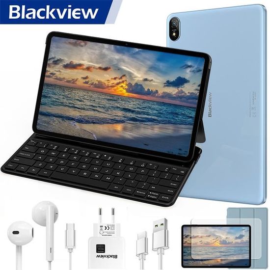 Tablette tactile Blackview Tab 18 Tablette Tactile 11.97 pouces Android 13  2.4G+5G Wifi, 24 + 256 Go/SD 1 To 8800mAh Tablette PC Avec Clavier - Bleu