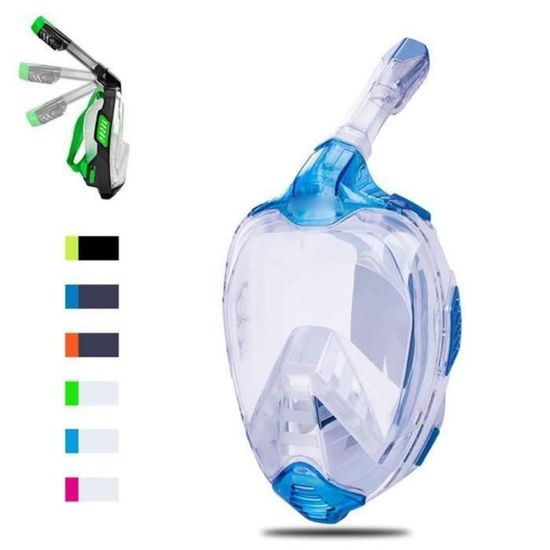 Ensemble masque et tuba de plongée Aventure pour adulte - Bleu - All Tides