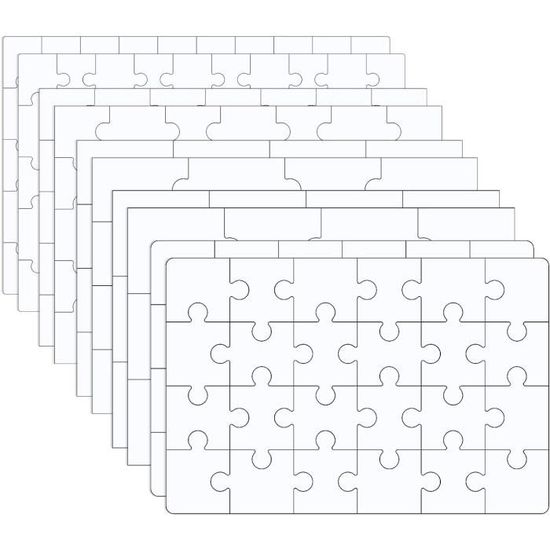Ainiv Colle Puzzle, 32 Feuilles Blanc | Préserve 4×1000 Pièces, Support Adhésif, Feuilles Adhésives, Accessoire Puzzle, 19 x 26 cm, Facile à Utiliser, Découpable