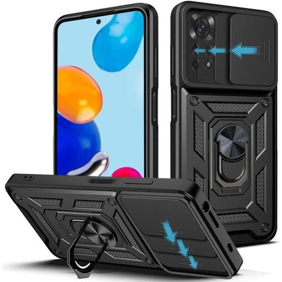SORAKA Coque Pour Redmi Note 10 Pro Avec Béquille Métal Et Plaque Pour Support Magnétique Voiture