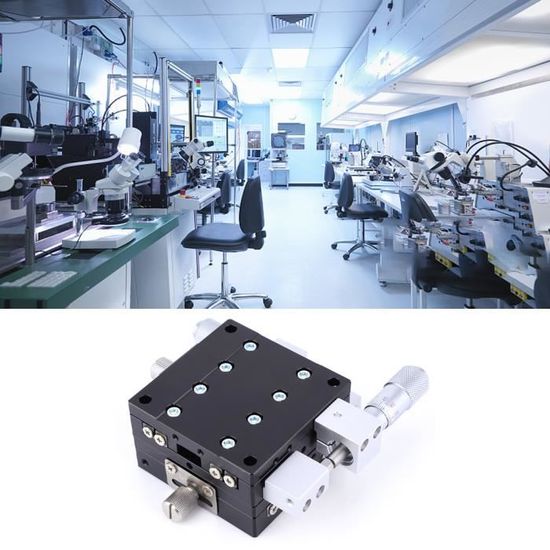 Plateforme Linéaire Manuelle XYZ LD60-LM - 3 Axes, Table 60x60mm, Précision 0.03mm - Pour Réglage Fin, Positionnement