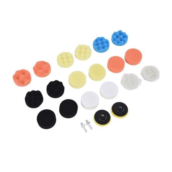 Kit De 133 Tampons De Polissage 3 Pouces - Éponges, Laine, Papier Abrasif Grain 60-10000 - Pour Perceuse, Polisseuse, Voiture - 4