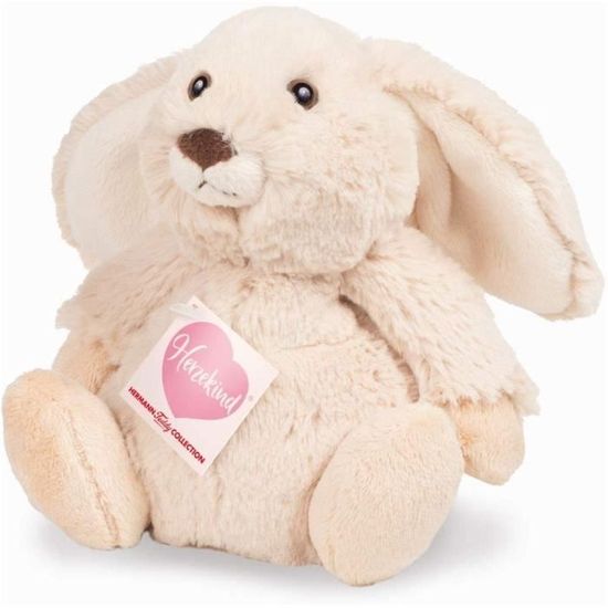 Lapin En Peluche Teddy Hermann - Gris Tout Doux 28 Cm, Polyester
