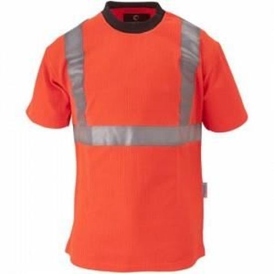 Tee shirt haute visibilité - COVERGUARD - YARD Orange - Bandes rétroréfléchissantes - Homme