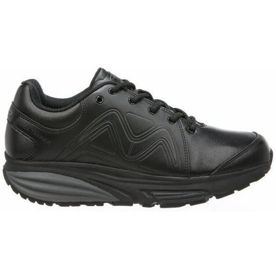 Chaussures MBT Simba Trainer W pour femmes Cuir noir Lacets de soutien Black Cdiscount