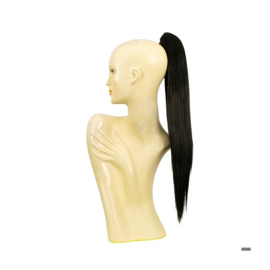 Postiche Queue De Cheval Ondulée 65 Cm - Couleur Châtain Cuivré, Synthétique, Pince Crabe, Neuf
