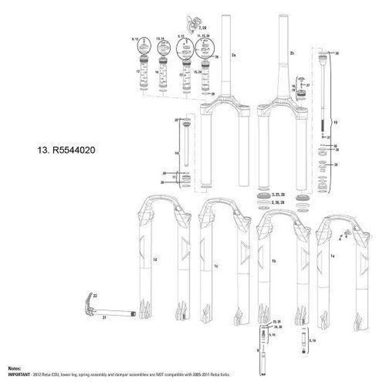 Amortisseur De Compression Pour Fourche Rockshox - Occasion En état Fonctionnel - Pièce Détachée VTT