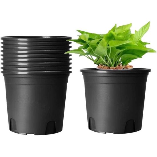KAHEIGN 50 Pièces Pots De Plantes Carrés, 10CM Pots De Fleurs En