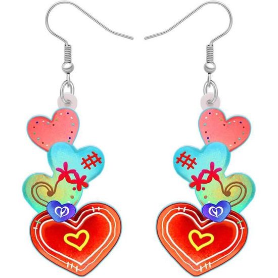 BONSNY Acrylique Course Noir Teckel Chien Boucles D'oreilles Amusant Animal Goutte Balancent Bijoux Cadeaux Pour Femmes Filles Enfants Adolescents Amoureux Des Chiens