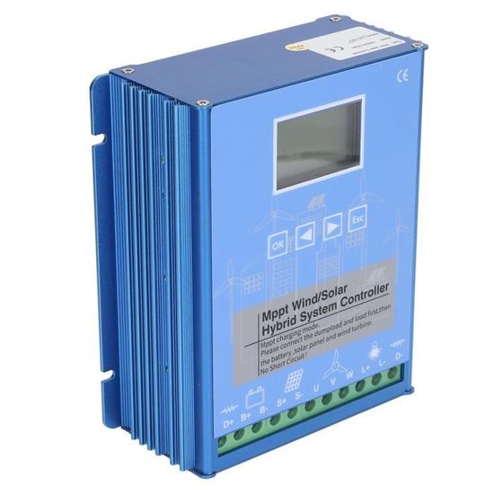 Régulateur Hybride Solaire/éolien MPPT 2000W - 12/24/48V - LCD