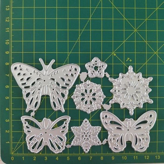 Lot De 7 Matrices De Découpe Carrées En Acier - Pour Cuir, Tissu, Argile Polymère - Tailles 20 à 50 Mm