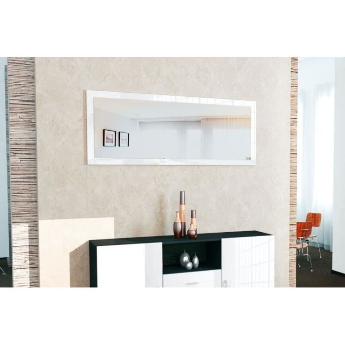 Miroir laqué Blanc 139 * 55 cm