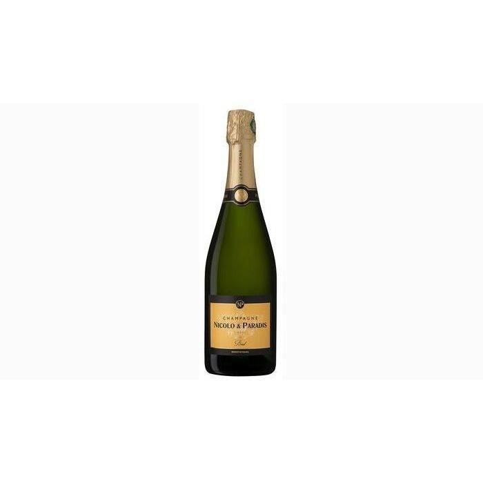 6 bouteilles - Champagne blanc - Effervescent - CHAMPAGNE NICOLO & PARADIS Brut Tradition Blanc 6x75cl