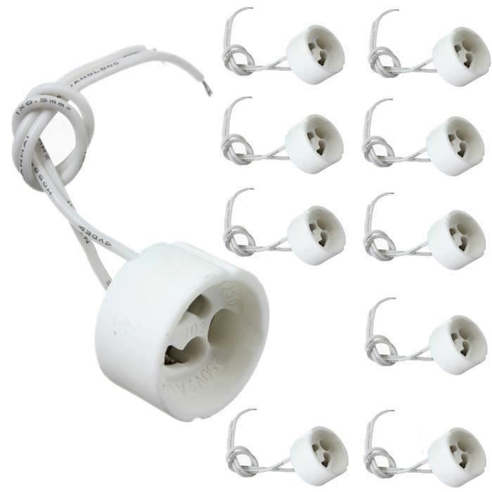 30Pcs GU10 Douille connecteur d'ampoule