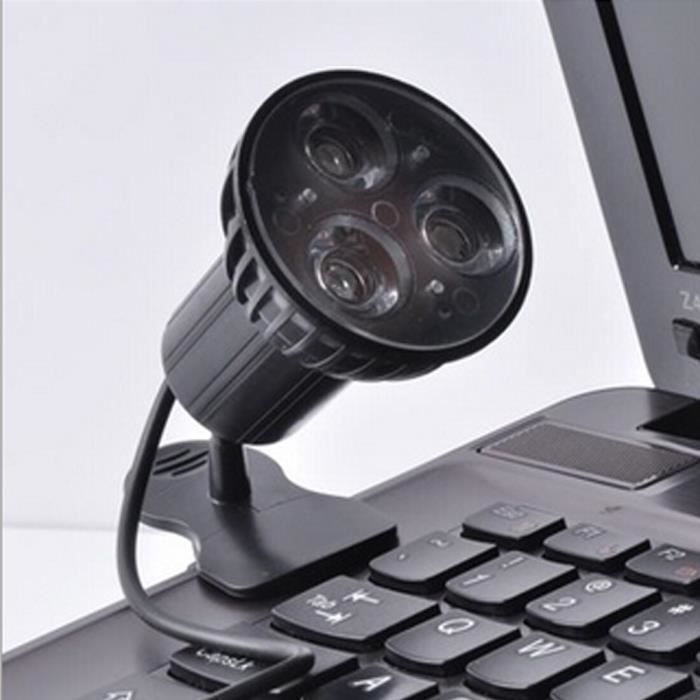 Centechia nouveau 1 pièces Super lumineux 3 LED Port pince sur Spot USB lampe pour ordinateur portable ordinateur portab*PD2376