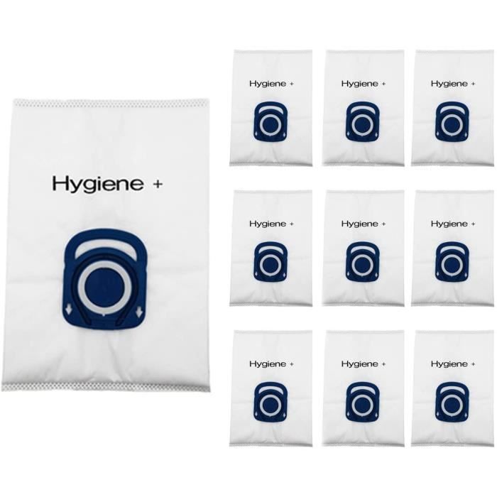 Green Label Lot de 10 Sacs Hygiène de Rechange pour les Aspirateurs Rowenta Silence Force, Compact Power and X-Trem Power (Alternati