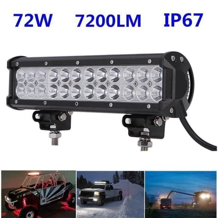 72W Phares Longue Portée Led Projecteur pour Led Work Light LED Phare Lampe Pour Chantier Véhicules SUV ATV et Camion Tout-terrain