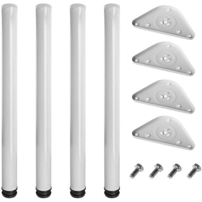 Lot de 4 pieds pour table, Colonne de support des pieds de bar, pieds stable reglable, pieds de table pieds de meuble, pieds table b