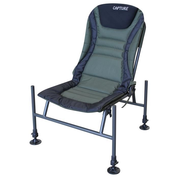 Capture Outdoor, Pro Feeder Chair -Master X-25-, Pêche au Feeder et à l'Anglaise, Confortable, Ajustable, Bretelles transport, …