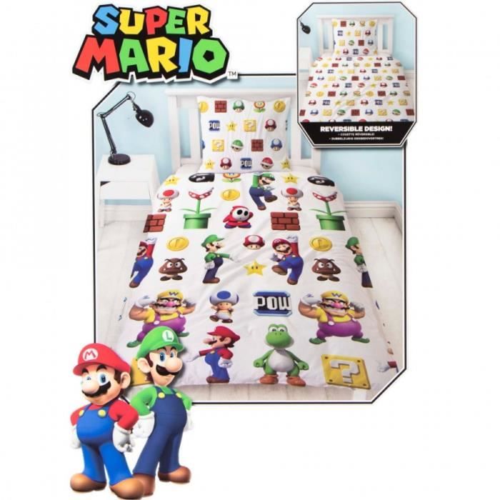 Housse de couette Super Mario Réversible