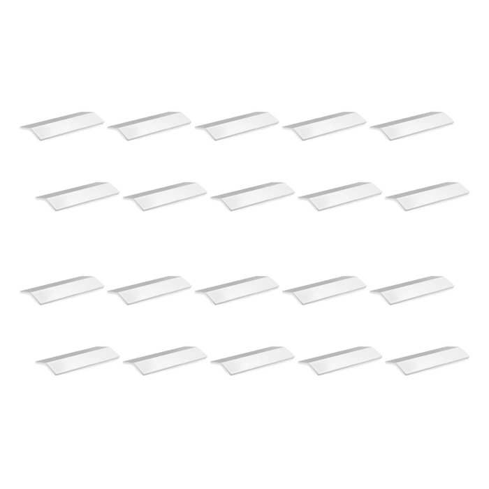 Lot de 20 poignées adhésives Tulip2 Emuca en aluminium finition anodisé mat L 62 mm