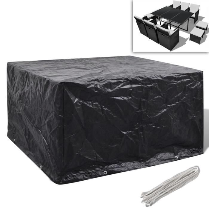 MAG Housse de salon de jardin Housses pour meubles d'extérieur en Résine tressée 8 œillets 172 x 113 x 73 cm -9399423081552