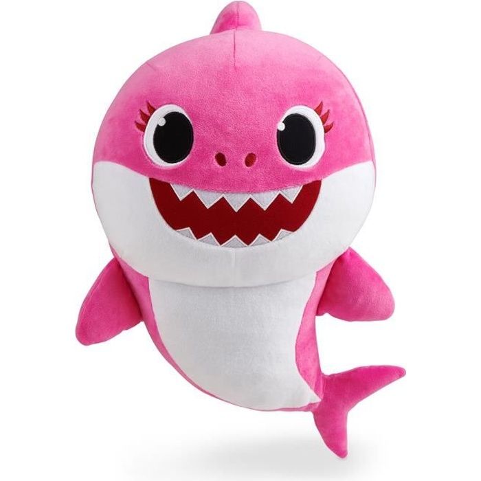BABY SHARK PELUCHE MUSICALE 30 CM ROSE
