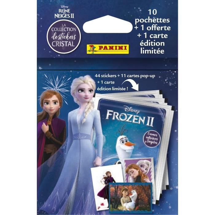 LA REINE DES NEIGES II - 11 pochettes - PANINI Carte à collectionner - Disney Collection cristal