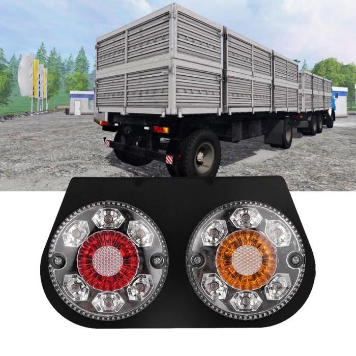 Fydun Feu arrière à LED Feu arrière de clignotant étanche à LED de camion de remorque bicolore LED feu arrière
