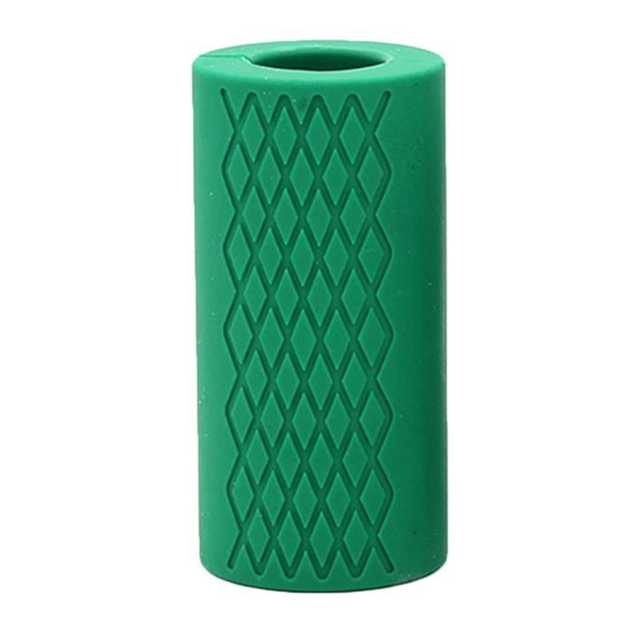 Haltère Poignées en Silicone Antidérapant Épaisses pour Forme Physique vert
