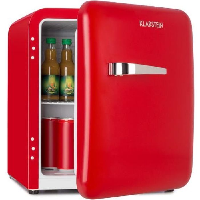 Klarstein Audrey minibar / réfrigérateur à boissons au look rétro rouge - 48L - 2 clayettes