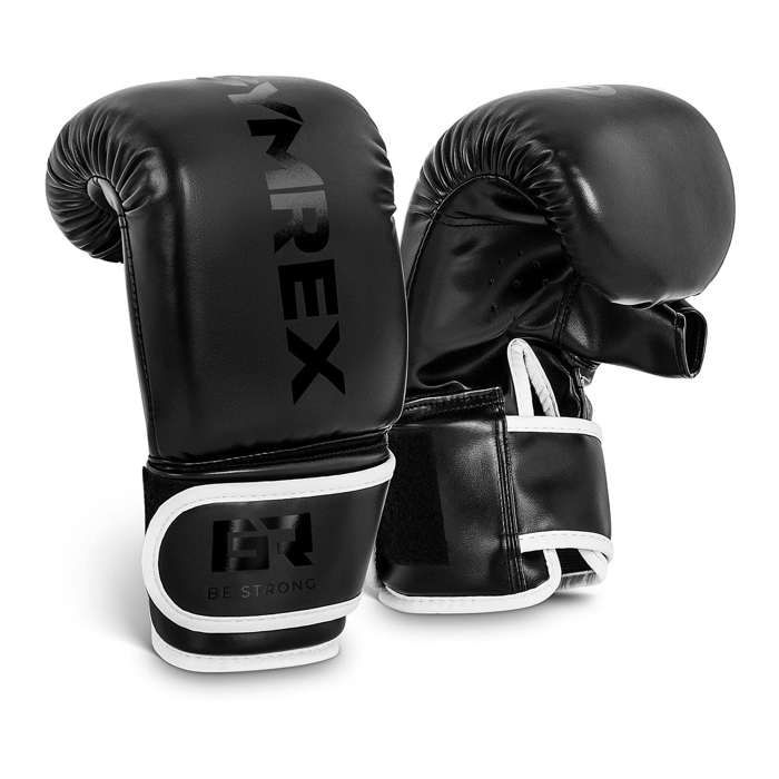Gants De Boxe Pour Sac Frappe Entraînement Arts Martiaux Sport Combat 12oz Noir