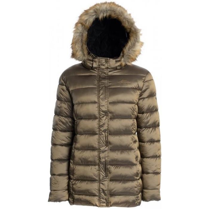 GEOGRAPHICAL NORWAY Doudoune avec fausse fourrure ADELA Argent - Femme